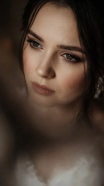 Bridal Wedding Day Close-Up Portrait