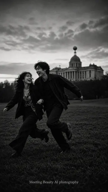 Documentary image example: Monochrome Film Wedding Portrait at Greenwich Observatory