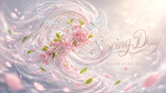 Soft Lighting image example: 3D Conceptual Spring Breeze Visual Poster