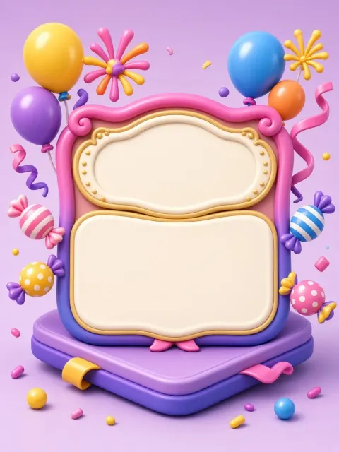 Festive image example: Playful 3D E-Commerce Promotional Pop-Up Interface