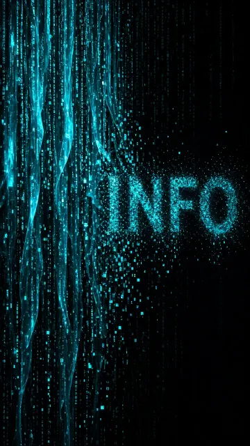 Cyberpunk Cyan Data Rain Digital Art