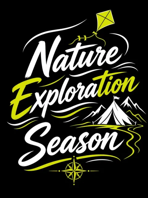 Moody image example: Nature Exploration Season Typographic Badge