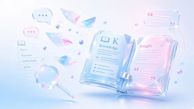 Translucent Frosted Glass Notebook Knowledge Icon