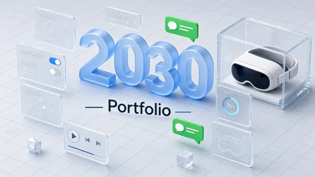 Isometric Frosted Glass Digital Tech Interface Design