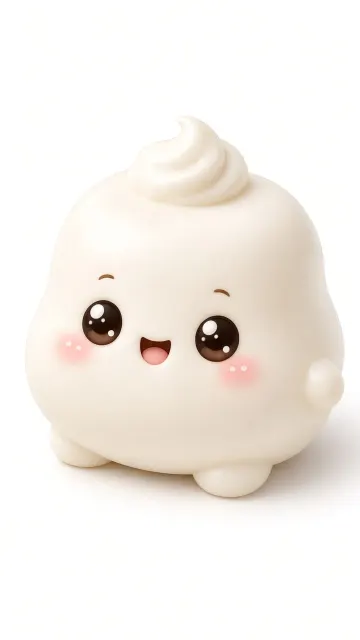Cute Marshmallow Cartoon Mascot Design