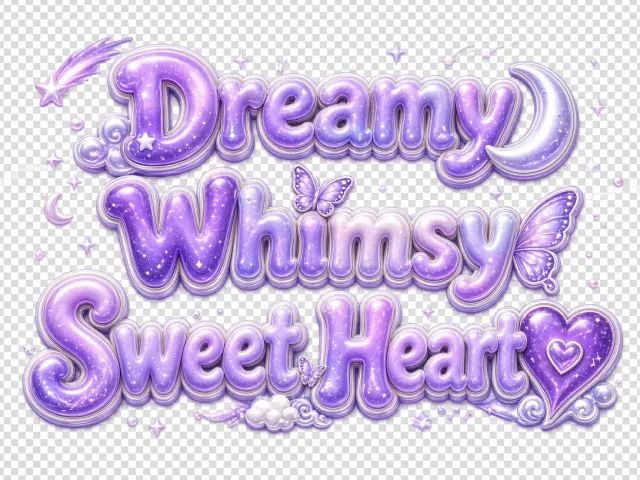 Whimsical Cosmic Chibi Typography Design