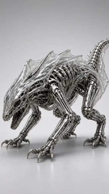 Biomechanical image example: Surreal Biomechanical Lizard Concept Design
