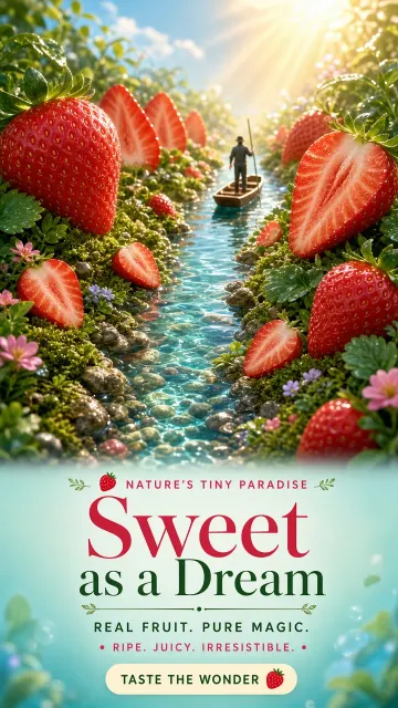 Miniature World Strawberry Commercial Poster