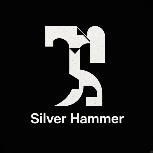 Mid-Century Modern Geometric Hammer Logo