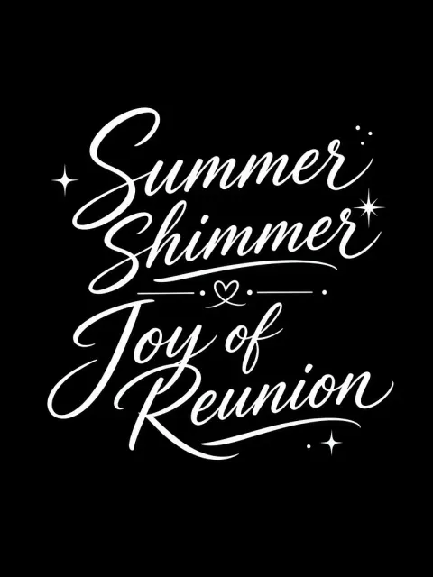 Dynamic Movement image example: Summer Shimmer Handwritten Typographic Art