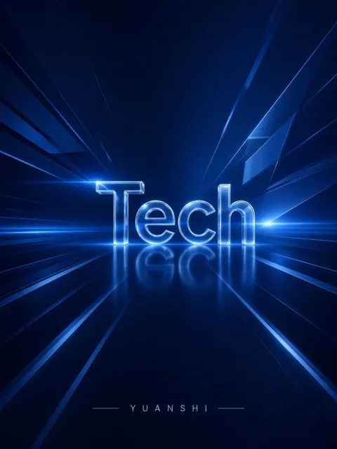 Tech Horizon Visual in Gradient Blue