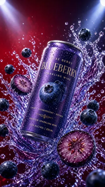 Dynamic Splash Blueberry Sparkling Wine Commercial