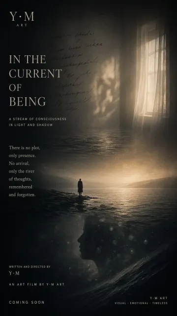 Logo Art image example: Minimalist Art Film Poster with Stream of Consciousness Lighting