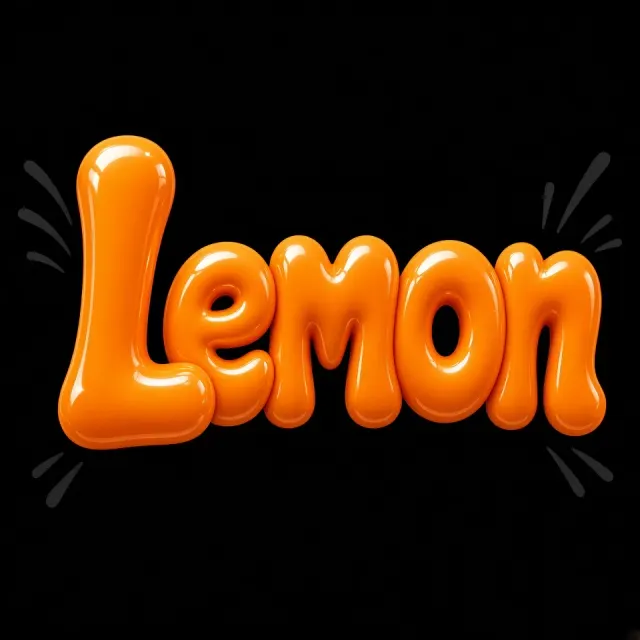 Pop Art Lemon Bubble Font Typography