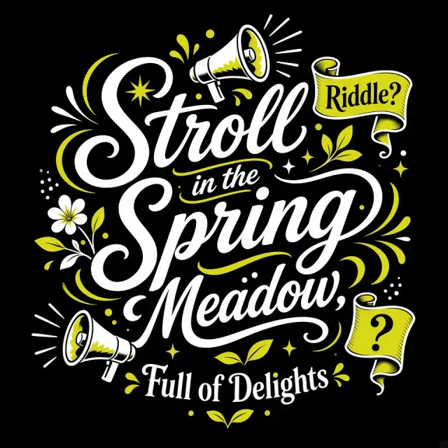 Monochrome Accent image example: Spring Garden Fair Creative Typography Logo