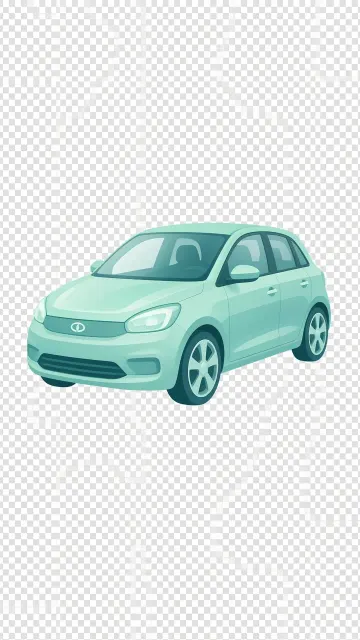 App Icon image example: Teal Minimalist Flat Car Icon Design