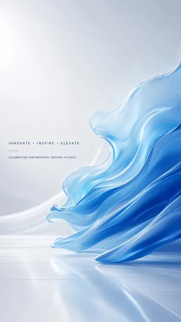 Premium Business Celebration Blue Fluid Background