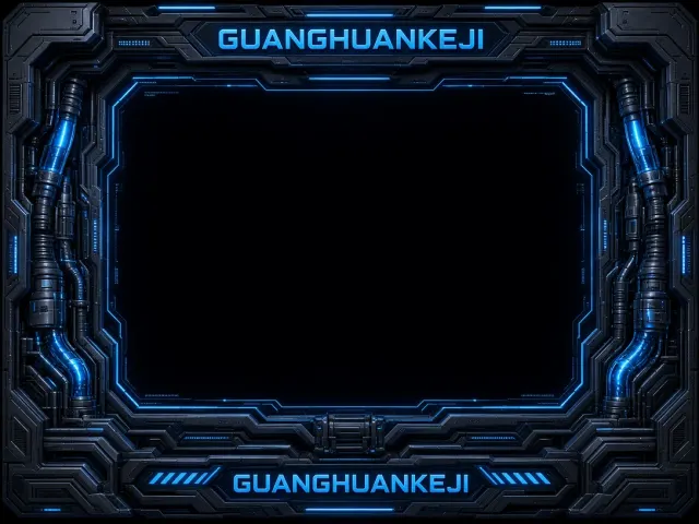 cosmic sci fi image example: Sci-Fi Cyberpunk Spacecraft Cockpit Frame Overlay