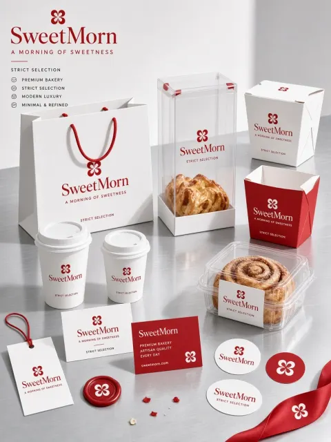 Commercial Photography image example: SweetMorn Bakery Brand Packaging Identity Design