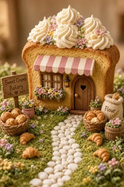 Food & Gourmet image example: Cozy Toast Bakery Miniature Clay Scene