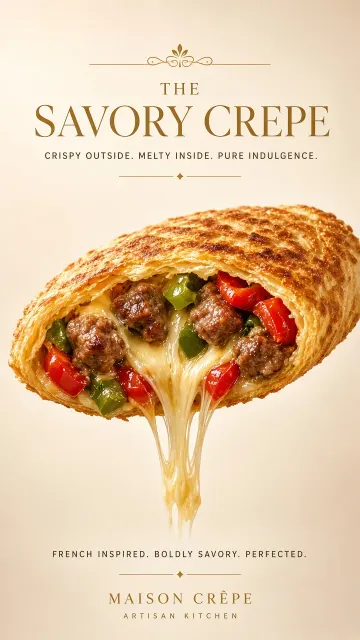 Gourmet French Crepe Commercial Photography