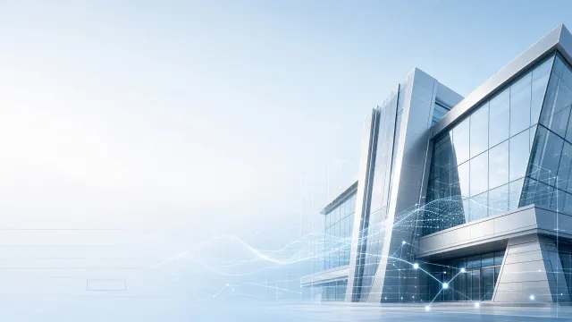Futuristic Corporate Tech Architecture Web Banner