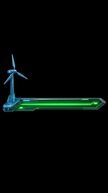 Clean Background image example: 3D Green Futuristic UI Divider Element Design