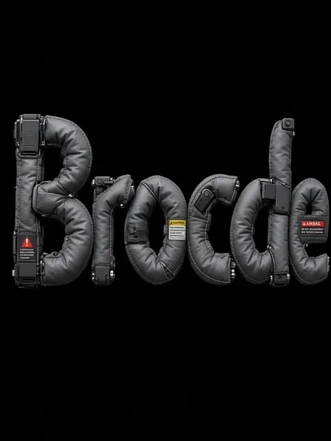 Automotive image example: 3D Airbag Fabric Brocade Typography