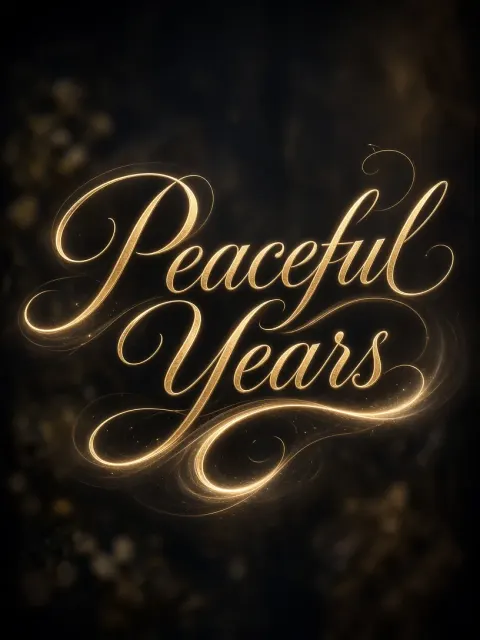 Moody Lighting image example: Creative Typographic Art Design for Peaceful Years
