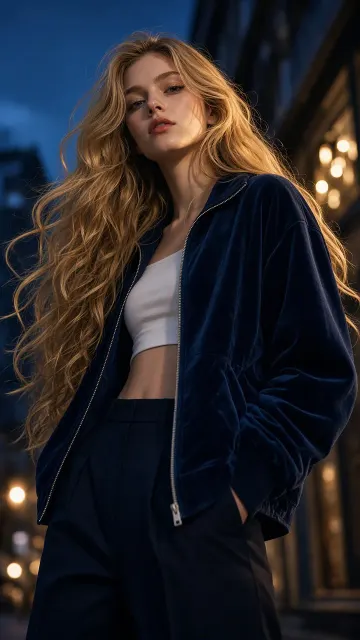 Rembrandt Lighting image example: Icy Blue Cinematic Street Fashion Portrait