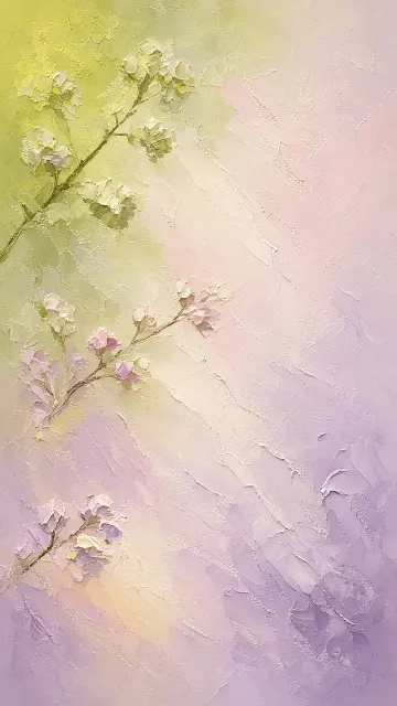 Spring Palette image example: Spring Creamy Texture Abstract Oil Painting