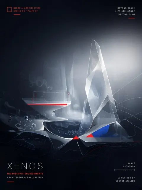 backlit image example: Minimalist Sci-Fi Futuristic Concept Art