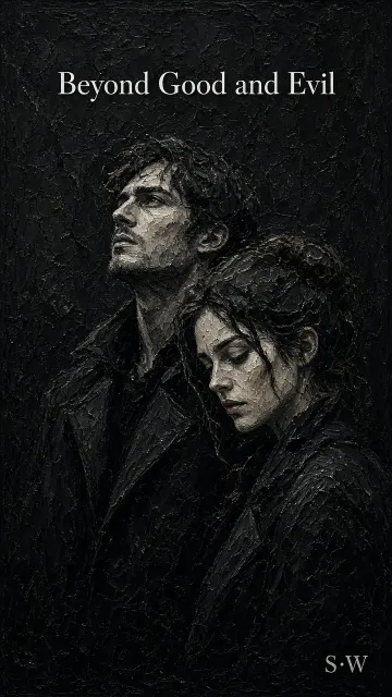 Couple image example: Beyond Good and Evil Existential Oil Painting