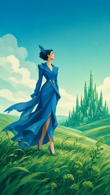 Heartwarming & Healing image example: Haute Couture Wizard of Oz Healing Illustration