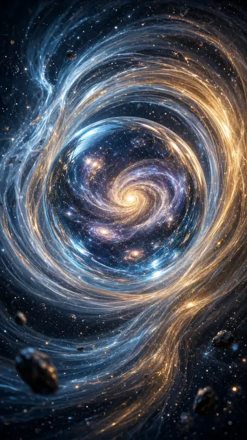 Mystical image example: Cosmic Nebula Stardust Crystal Sphere