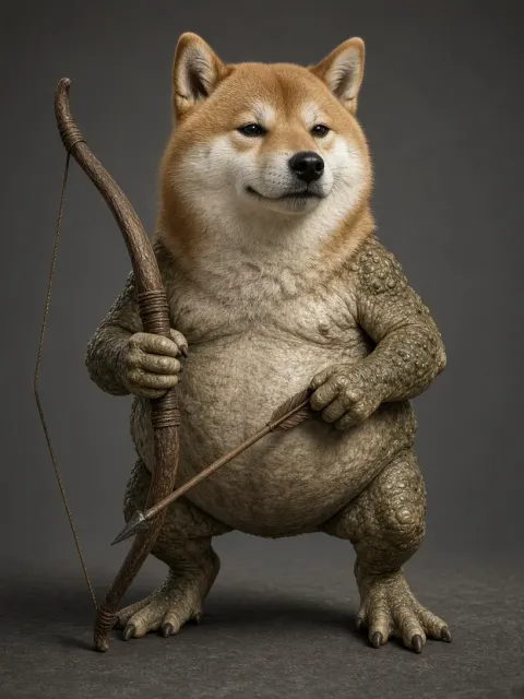 Creature Design image example: Anthropomorphic Shiba Toad Archer