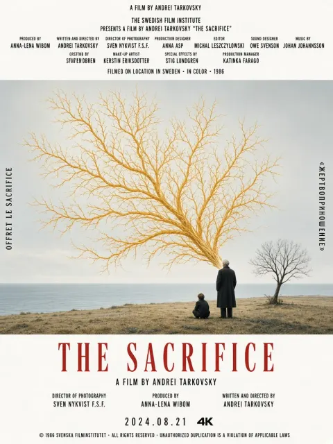 Coastal image example: The Sacrifice Minimalist Cinema Poster