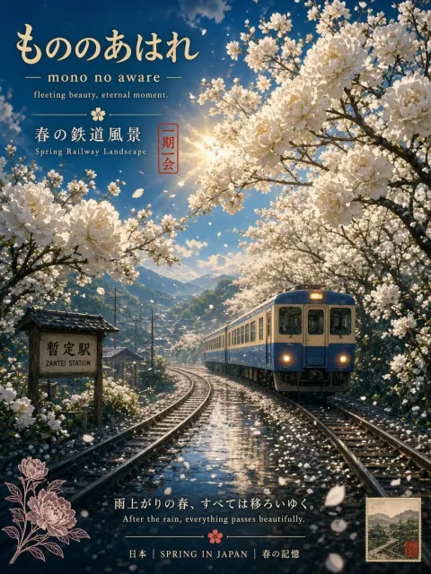 Railway image example: Peony Canopy Railway and Passing Train