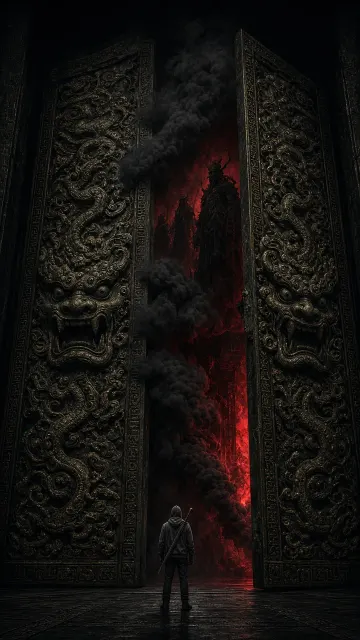 Mythology image example: Dark Bronze Gate of Taotie and Phantom Legion
