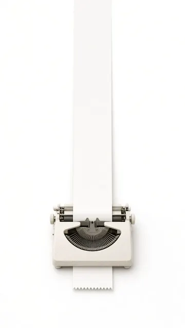 3D Minimalist Typewriter Commercial Poster