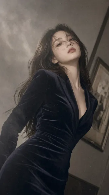 Wide Shot image example: Dreamy Aesthetic Portrait of an Elegant Asian Woman