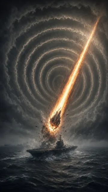 Morandi image example: Meteor Strike on Aircraft Carrier Epic Catastrophe