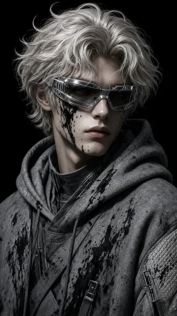 Avant-Garde Portrait with Metallic Goggles