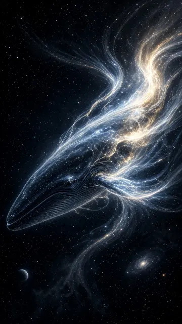 Cosmic Galaxy image example: Cosmic Stardust Leviathan Sci-Fi Illustration