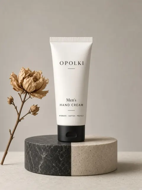 Commercial Still Life image example: Minimalist Creative Men's Hand Cream Product Photography