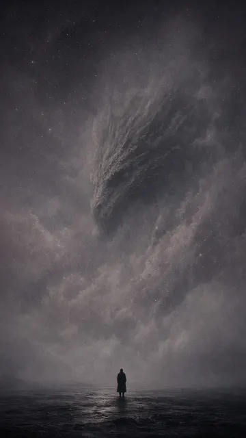 Megalophobic Celestial Dragon and Solitary Figure