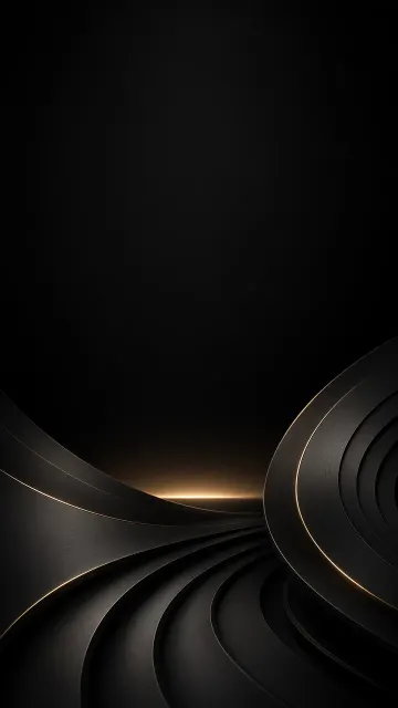Abstract Tech image example: Minimalist Black Metal Ring Tech Background