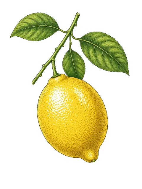 Manga Style image example: Manga Style Whole Yellow Lemon Close-Up