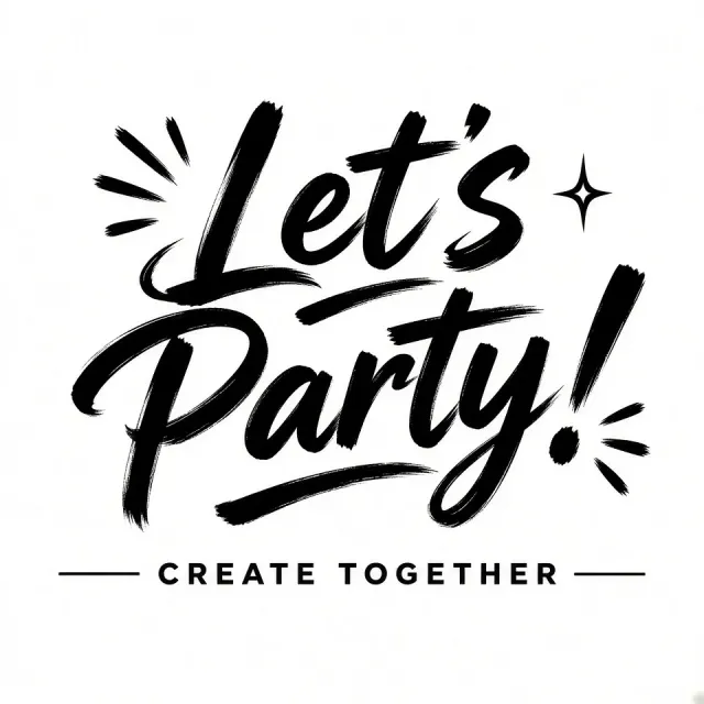 Street Style image example: Party Style Dynamic Typography Design