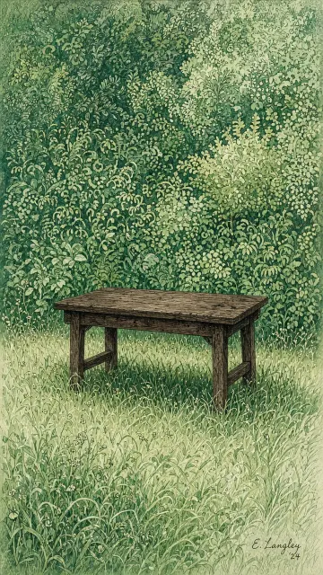Textured Art image example: Textured Stipple Green Vegetation Landscape